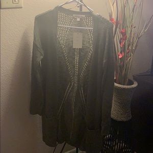 🌲 Olive Green Long cardigan with pockets